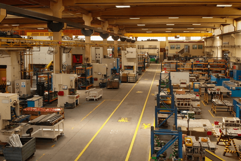 Inside a factory building. commercial asbestos removal services