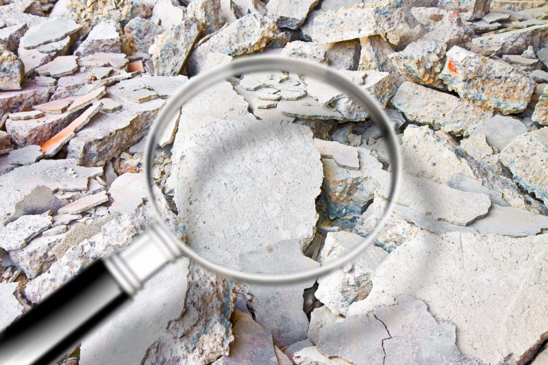 Image of asbestos fibres up close. asbestos lino