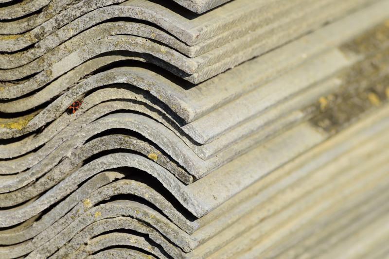 Roofing materials containing asbestos.