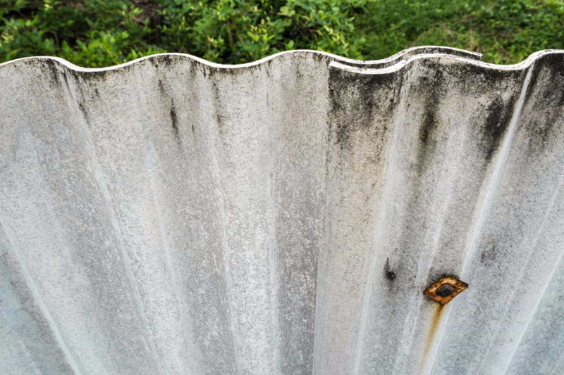 Image of an asbestos fence about to be removed by rapid asbestos