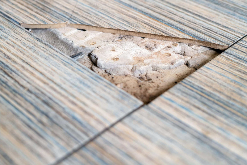 Image of flooring that contains asbestos